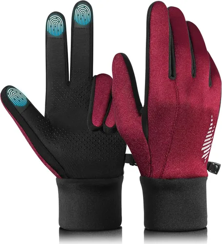 Miniatura 10 de rivmount Guantes de invierno para mujeres y hombres, guantes de forro de pantalla táctil para clima frío, 3 capas resistentes al viento