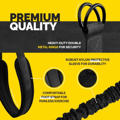 Miniatura 6 de Pull Up Assistance Bands - 4 Heavy Duty Pull Up Bands with Adjustable Strap and Foot Rest - Stackable Pull Up Assist Band Set for Pull Up Bar