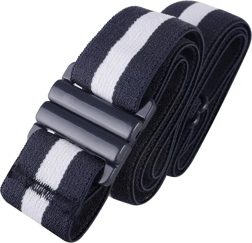 Miniatura 75 de Cinturón elástico ajustable – Cinturones para mujer, cinturón de cintura antideslizante, sin mostrar hebilla plana para mujer