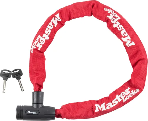 Miniatura 7 de Master Lock Cadena de acero endurecido de 3 pies de largo x 5/16 pulgadas de diámetro con cerradura de combinación reiniciable integrada Negro