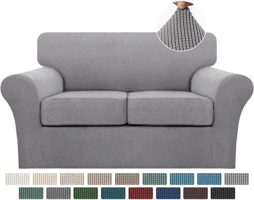 Miniatura 33 de Turquoize 2 fundas para sillas de sala de estar, funda de sofá con fundas de cojín individuales, funda de muebles para sillas (silla, beige biscotti)