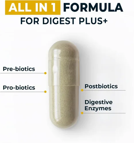 Miniatura 6 de Probiótico prebiótico y posbiótico 4 en 1 para mujeres y hombres, suplemento completo de apoyo intestinal y digestivo, probióticos pre post