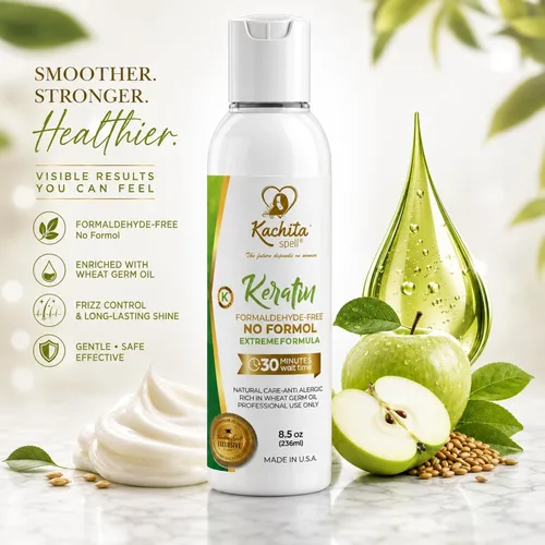 Miniatura 2 de Tratamiento de queratina brasileña sin formaldehído Kachita Spell alisadores para el cabello, sin formol, fabricados en Estados Unidos (8 unidades)