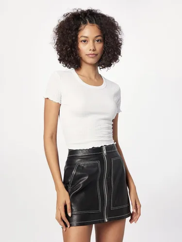 Miniatura 2 de GUESS Top ahumado de manga corta con cuello redondo para mujer