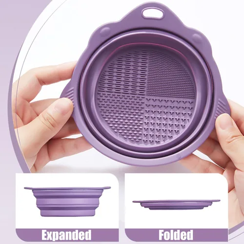 Miniatura 4 de Alfombrilla de silicona para brochas de maquillaje, limpiador de brochas de maquillaje, tapete de limpieza de brochas de maquillaje con ventosa