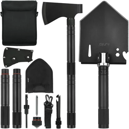 Miniatura 11 de iunio Pala de Camping, Pala Plegable, Portátil, Multiherramienta, Herramienta de Atrincheramiento Plegable, Pala Plegable, para Mochileros