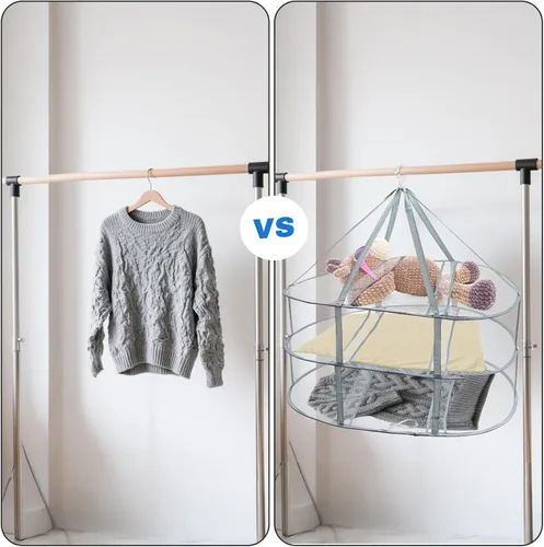 Miniatura 6 de Jucoan Paquete de 3 tendederos de malla plana plegable de 3 niveles para ropa sucia para suéteres, muñecas delicadas, camisetas, traje de baño