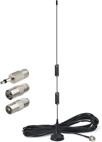 Bingfu Antena FM Base magnética Antena de radio FM para Pioneer Onkyo, Yamaha, Marantz, Sherwood, radio digital HD, radio FM, Bluetooth, receptor