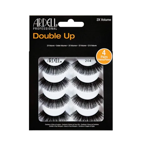Miniatura 12 de Ardell Double Up Wispies - Pestañas postizas dramáticas de volumen completo, reutilizables y fáciles de aplicar, color negro, 4 pares