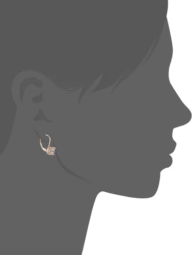 Miniatura 5 de Tienda Essentials Sterling Silver Princess Cut Leverback Earrings made with Infinite Elements Cubic Zirconia (previously Tienda Collection)