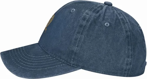 Miniatura 4 de Cowboy Hat Trendy Hats for Man and Women Djustable Four Season Outdoor Baseball Cap of Hell Skull with Angel Navy Blue