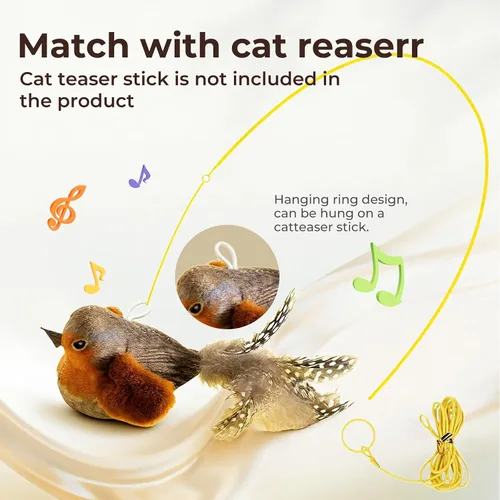 Miniatura 4 de Paquete de 2 juguetes para gatos con hierba gatera que estimulan los instintos naturales de caza de los gatos de interior, juguete interactivo