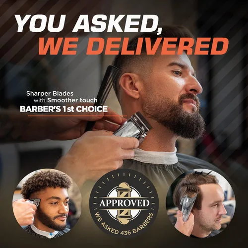 Miniatura 9 de Fagaci Cortadora de pelo profesional para hombres con corte preciso, Turbo Power profesional peluquero cortadora inalámbrica, potente motor