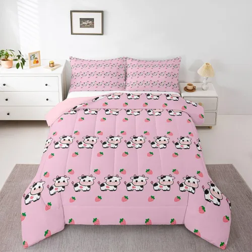 Miniatura 24 de Erosebridal Juego de ropa de cama de oso polar, tamaño individual, juego de edredón de oso blanco con patrón de animales, edredón de microfibra Oso