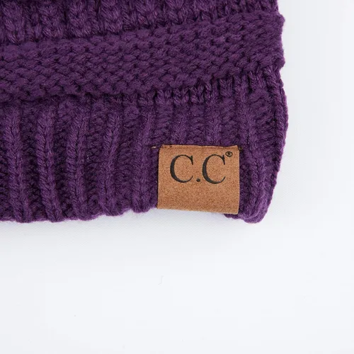 Miniatura 3 de C.C Exclusives - Gorro de punto trenzado, grueso, suave y cálido (HAT-20A) (HAT-30) (HAT-730)