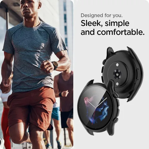 Miniatura 5 de E ECSEM [Paquete de 2] Funda compatible con Amazfit GTR 3 y GTR 3 Pro, funda con protector de pantalla [vidrio templado] Funda protectora
