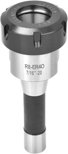 Miniatura 7 de Adaptador convertidor de extensión de portabrocas R8 ER40 para fresadora de enrutador CNC, soporte de precisión de acero con rosca de 7/16in-20UNF