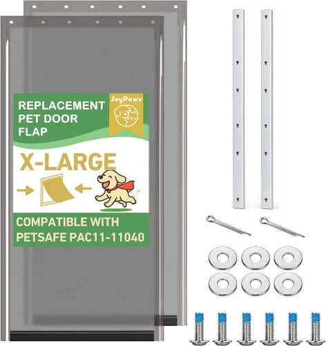 Miniatura 13 de Solapas grandes de repuesto para puerta con soporte de metal, tornillos y arandelas de acero inoxidable 304, compatibles con PetSafe Freedom