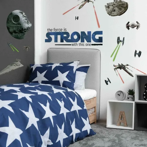 Miniatura 3 de Calcomanías de pared RoomMates RMK3077SCS del clásico de Star Wars La Fuerza es poderosa, 35,25 pulgadas x 10 pulgadas