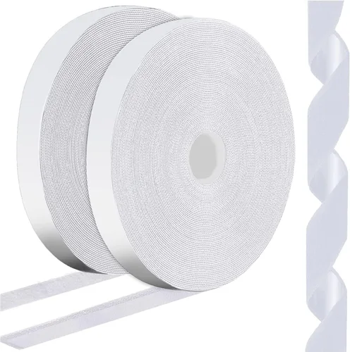 Miniatura 9 de 4 Pulgadas x 5.5 Metros Cinta Adhesiva de Gancho y Bucle Blanca de Alta Resistencia, Agarre Antideslizante para Alfombras de Múltiples Propósitos