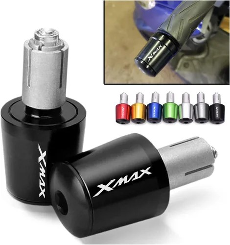 Miniatura 5 de CNC Motorcycle Hand Grips Bar End Plug Moto Handlebar Caps for Xmax 125 250 300 400 X-MAX 2016 2017 2018 2019 2020 2021 (Color : Black)