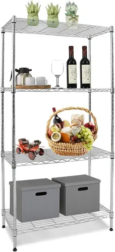 Miniatura 4 de NSF - Estantería de alambre, estantes de almacenamiento de acero de 3 niveles de altura ajustable de 24 pulgadas de largo x 12 pulgadas de ancho x