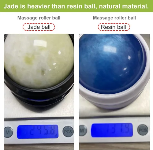 Miniatura 6 de ideayard Bola de rodillo de masaje en frío, herramienta de piedra de masaje, bola de jade para aliviar el frío y el calor, dolores musculares