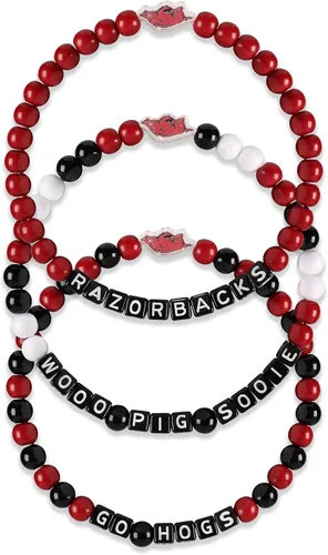 Miniatura 66 de FOCO NCAA unisex-adulto Paquete de 3 Pulseras de la Amistad con Cuentas con Logotipo de Equipo Universitario de la NCAA Oficialmente Licenciadas
