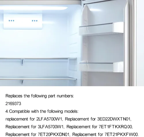 Miniatura 5 de Reemplazo del motor del condensador del funcionamiento del refrigerador 2169373 50/60HZ para Whirlpool, Reemplazar W10662129 2169373