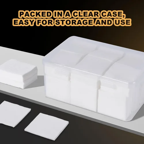Miniatura 2 de BOOSTEADY Parches de limpieza de armas, parches de limpieza cuadrados en estuche de plástico, paños de limpieza altamente absorbentes sin pelusas