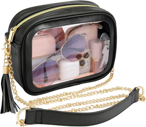 Miniatura 26 de PACKISM Bolsa transparente para eventos de estadio – Monederos pequeños transparentes para mujer, bolsa bandolera para conciertos y eventos