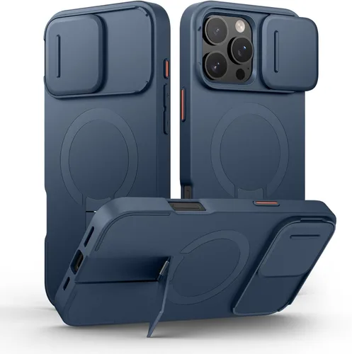 Miniatura 39 de SURITCH - Funda para iPhone 17 Pro Max con cubierta de control de cámara, cubierta para cámara y soporte ajustable, compatible con MagSafe, a prueba
