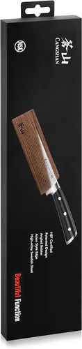 Miniatura 8 de Cangshan TS Series 1020786 - Juego de cuchillos para deshuesar y funda de madera forjados de acero 14C28N sueco de 6 pulgadas
