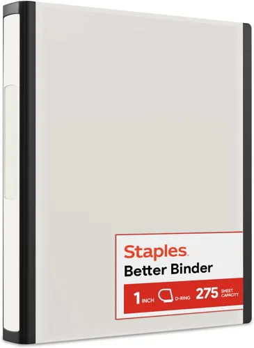 Miniatura 29 de Carpetas Better View de 1-1/2 pulgadas de STAPLES con anillos en D (blanco)