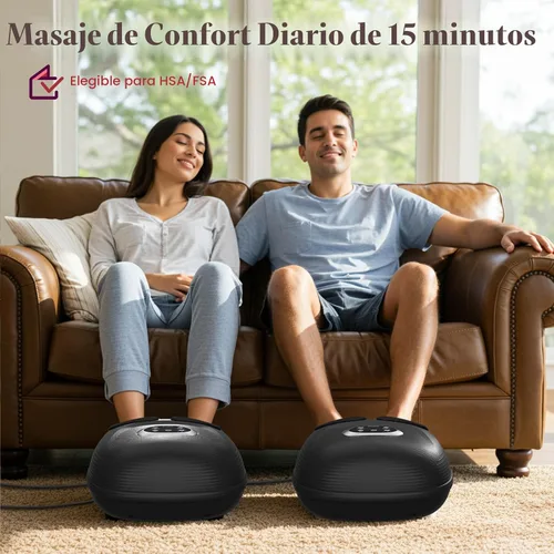 Miniatura 8 de CuPiLo - Masajeador shiatsu de pies con calor, elegible para FSA y HSA, vibración y presión ajustable para fascitis plantar, neuropatía, regalo
