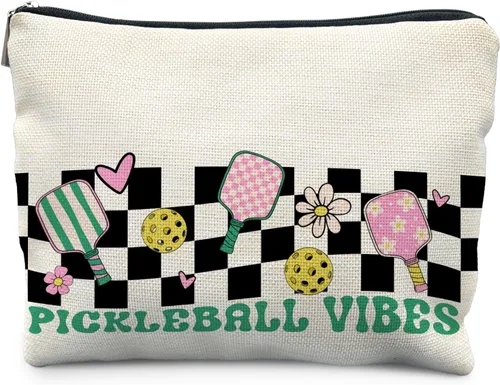 Miniatura 13 de Regalos de Pickleball para Mujeres RYYCDOI, Bolsa de Maquillaje de Pickleball Estuche Cosmético, Accesorios de Pickleball para Mujeres