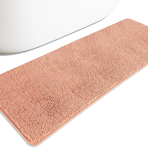 Miniatura 658 de Alfombra de baño pequeña de 12 x 18 pulgadas, lavable y absorbente, antideslizante, alfombra de baño de felpilla gruesa y suave para baño, ducha