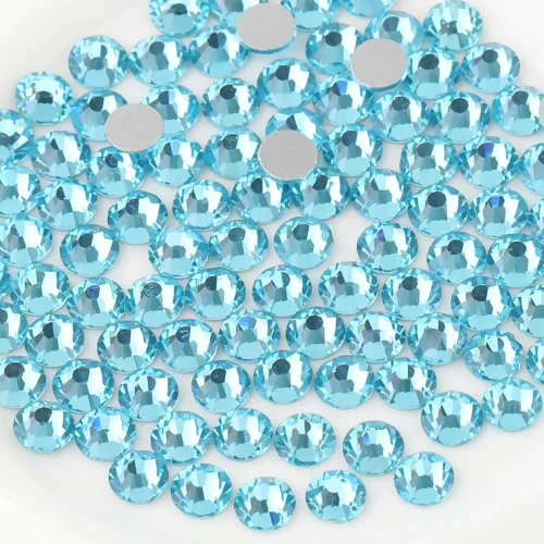 Miniatura 28 de Beadsland 1440 diamantes de imitación de cristal con parte trasera plana, gemas redondas, ámbar, SS3, 0.047-0.055 in