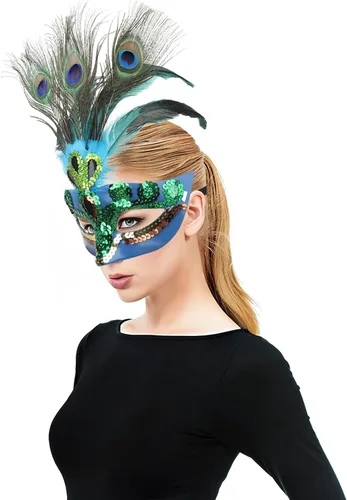 Miniatura 5 de IPENNY Máscara de gato de Halloween para mujeres y niños, máscara de encaje de media cara para cosplay