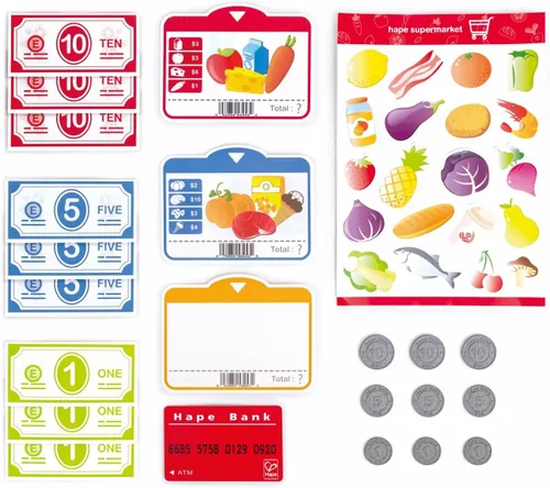 Miniatura 5 de Hape Caja registradora Beep 'n' Buy Caja registradora de juguete de juego de rol para niños, para niños a partir de 3 años