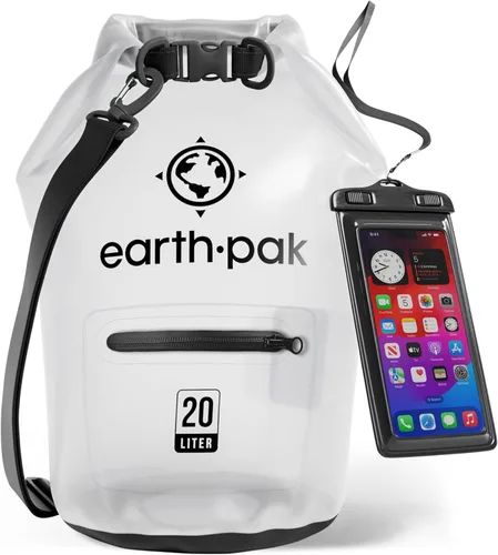 Miniatura 43 de Earth Pak Bolsa seca impermeable con bolsillo con cremallera, mochila impermeable para mantener el equipo seco Amarillo