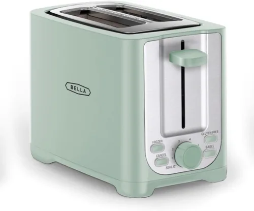 Miniatura 20 de BELLA Tostadora de 4 rebanadas con apagado automático - Ranuras extra anchas y bandeja de migas extraíble y función de cancelar, descongelar