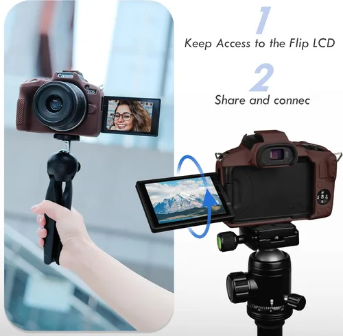 Miniatura 5 de Rieibi EOSR50 EOS R50 Estuche, Estuche Protector de Silicona Suave para Cámara Vlogging Canon EOS R50 EOSR50, Estuche de Agarre para Cámara Cuerpo
