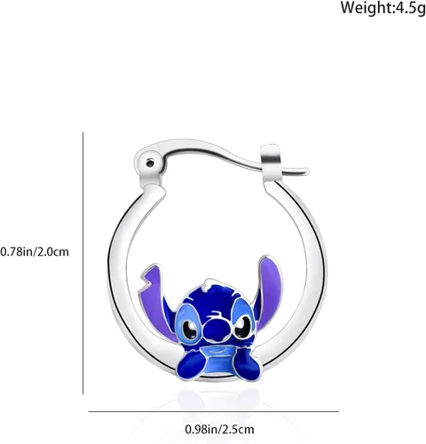 Miniatura 5 de Pendientes de puntada para niñas, regalos de puntada Ohana Means, aretes de aro para familia, joyería de puntada, regalo de cumpleaños para hija