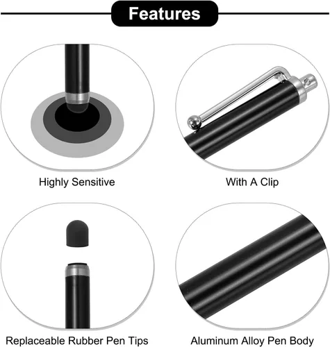 Miniatura 4 de MECCANIXITY 5 lápices capacitivos universales para pantallas táctiles, alta sensibilidad, para teléfono, tableta, todos los dispositivos de pantalla