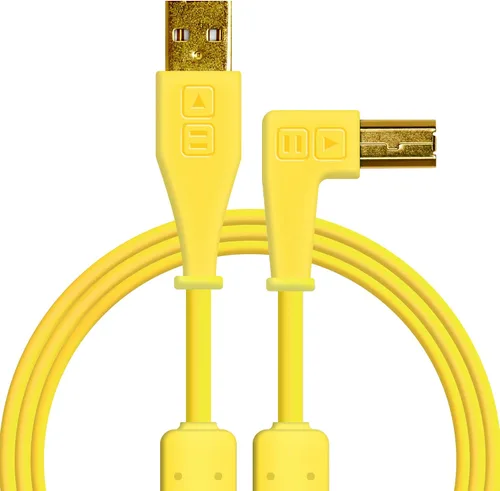 Miniatura 6 de DJ TechTools Chroma Cables USB-A a USB-B en ángulo recto 4.9 ft / 5 pies Audio optimizado Blindado de interferencias Brida para cables Verde