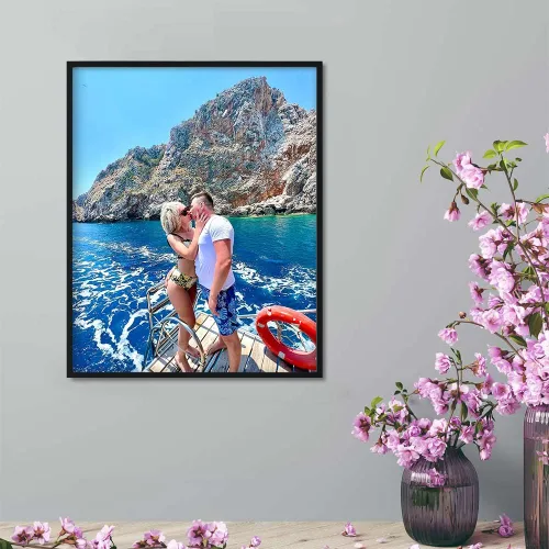 Miniatura 13 de Chexin Impresiones en lienzo personalizadas con tus fotos, marco, pósteres de arte de pared para estética, sala de estar, boda, bebé, mascota