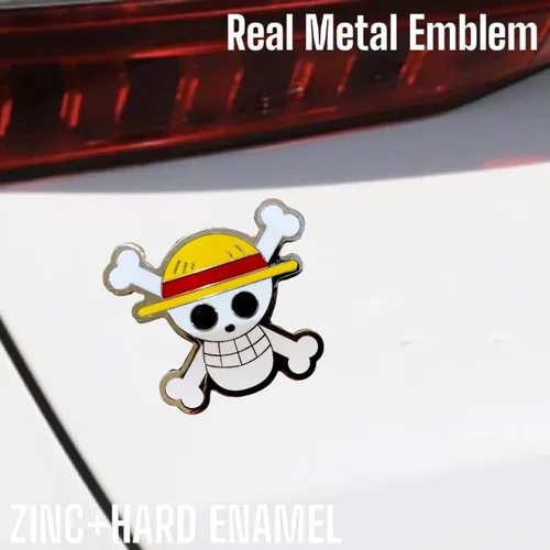 Miniatura 8 de Emblema de anime para automóvil, calcomanía de metal de anime, ememblema de esmalte de anime para computadora portátil para escritorio, emblema