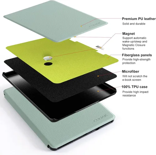 Miniatura 3 de CoBak Funda para Kindle Paperwhite: funda de piel sintética con función de encendido automático para Kindle Paperwhite de 11.ª generación de 6.8