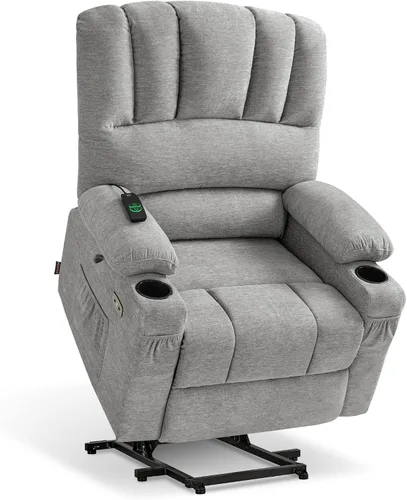 Miniatura 17 de MCombo Silla Reclinable Elevadora Eléctrica de Gran Tamaño para Ancianos, Silla Elevadora con Calor y Masaje, Reclinable Elevadora para Grandes